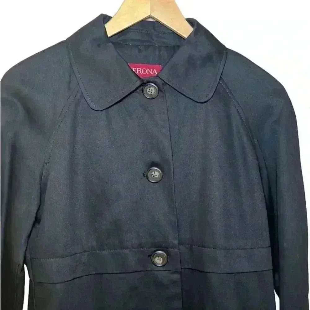 Merona Black Cotton Overcoat Size XS - Picture 2 of 6